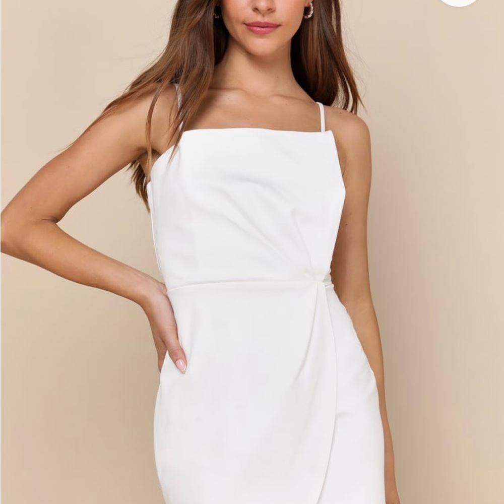 Lulu's White Drinks on Me Mini Dress